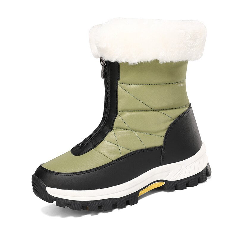 📢📢👢❄️ Neuheiten – Warme Schneestiefel mit Reißverschluss – rutschfest und bequem