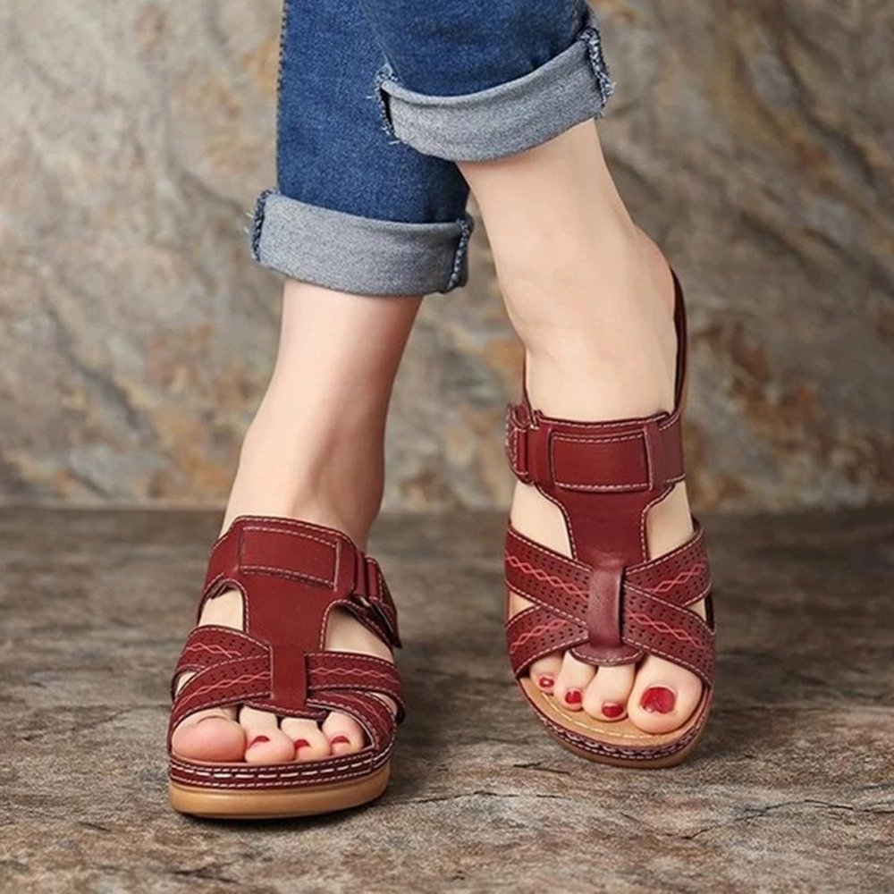 🎁💥 Premium Leder Sandalen für Damen