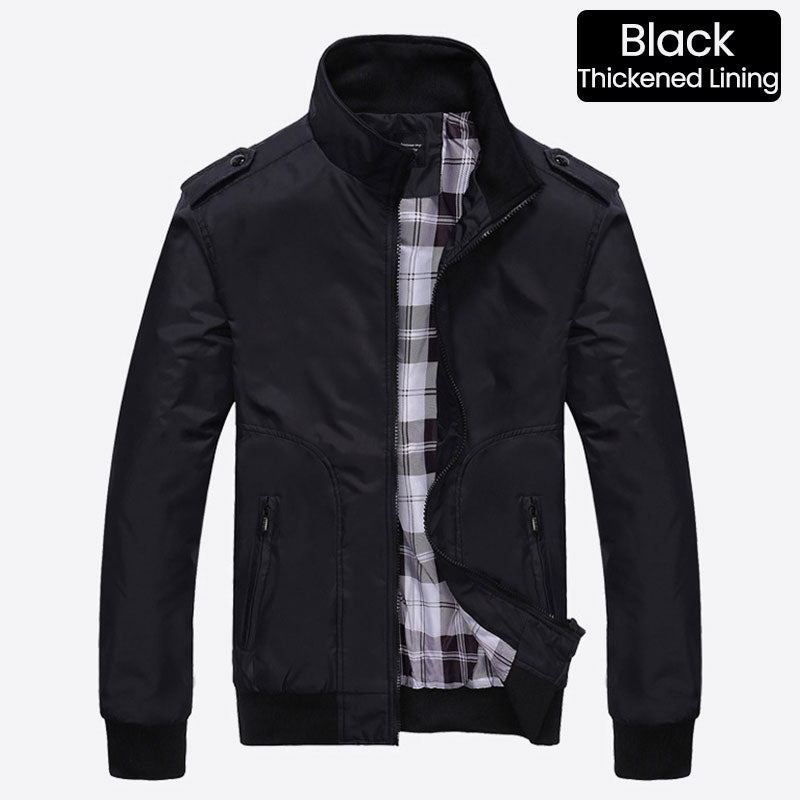 🧥 💼 Elegante Windjacke für Herren – Lässiger Business-Style mit Stehkragen & mehreren Taschen 🌿