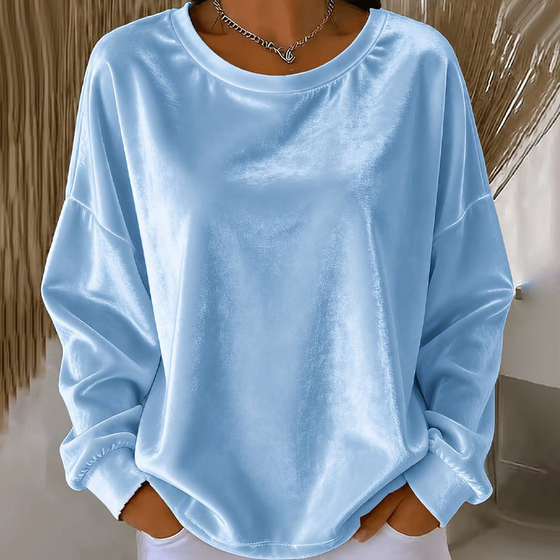 đ LangĂ€rmliges Shirt mit Rundhalsausschnitt â weich und vielseitig fĂŒr Komfort im Alltag