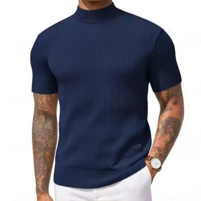 💎 Legere Slim-Fit Herren-T-Shirts mit Stehkragen