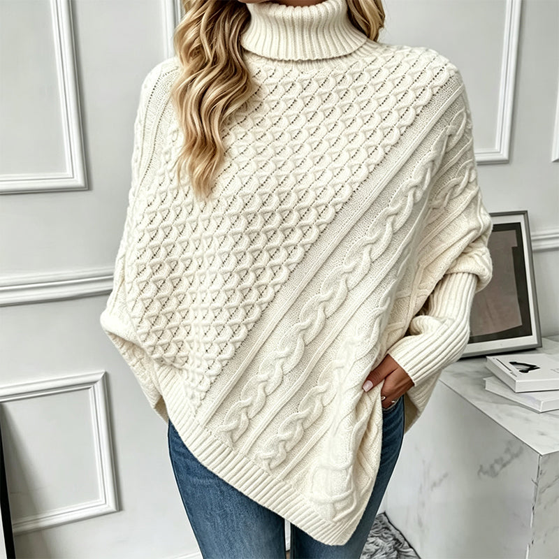 📢📢🎉✨Zopfpullover-Poncho für Damen