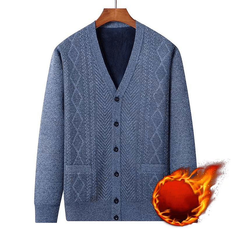 🙌 🔥🔥Herren Warmer Cardigan mit Knopfverschluss und V-Ausschnitt