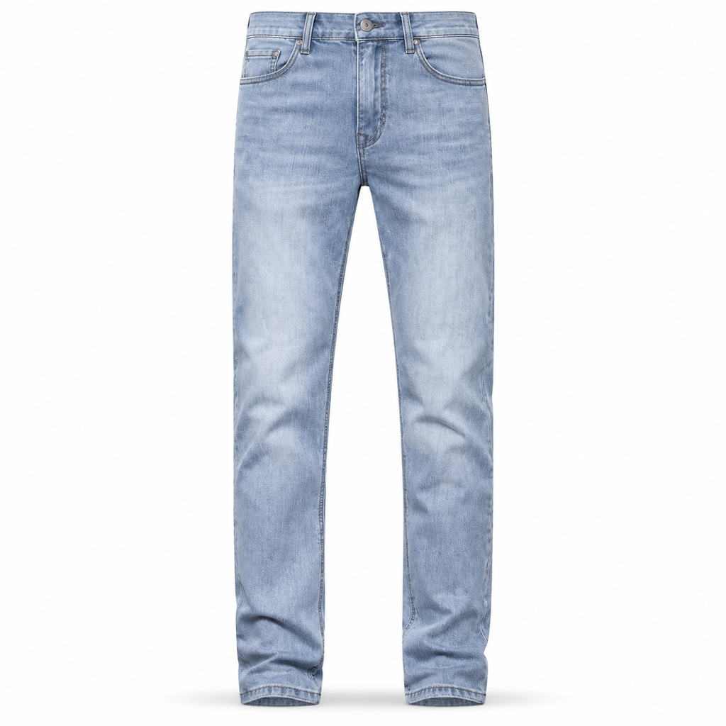 Herren Stretch Slim Fit Jeans, lässige Mid Rise Denimhosen