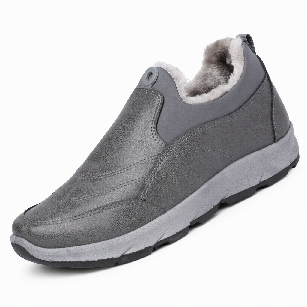 👞 Herren gefütterte wasserdichte Slip, keine nassen und kalten Füße – Rutschfest, weiche Sohle & warm für den Winter ✨