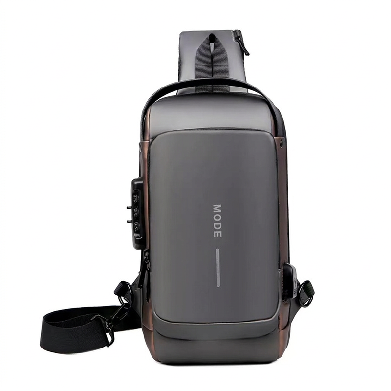 Diebstahlsichere Sling-Tasche mit USB-Ladeanschluss für Herren