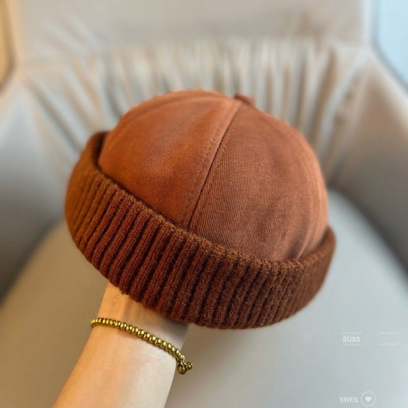 Unisex Warme Strick Mütze ohne Schirm