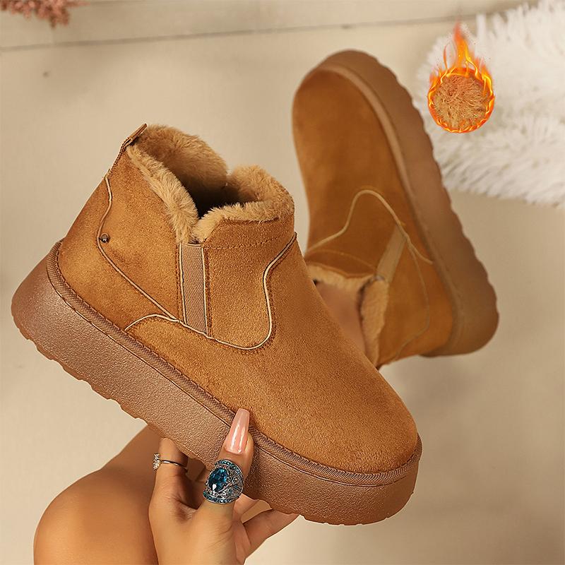 Warme Schlupf-Plateau-Winterschneeschuhe für Damen
