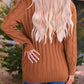 Damen Herbst Casual Langarm Button Down Open Front Zopfmuster Strickjacke