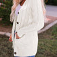 Damen Herbst Casual Langarm Button Down Open Front Zopfmuster Strickjacke