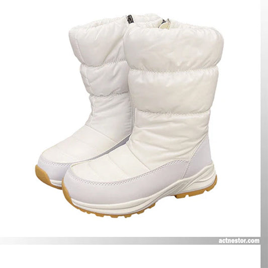 ⚡⚡❄️ Ultrawarme Damen-Schneestiefel mit Kunstfellfutter – Beine warm, Komfort pur im Schnee!