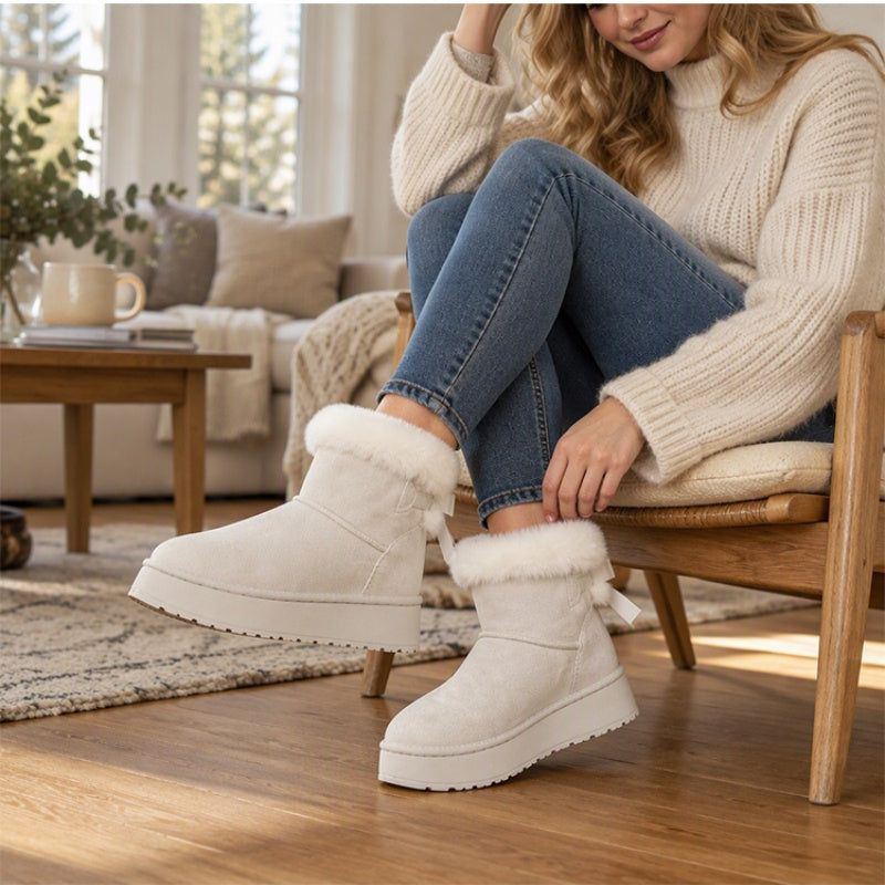 ❄️ Damen-Winter-Plateaustiefel – mittellang bis zur Wade