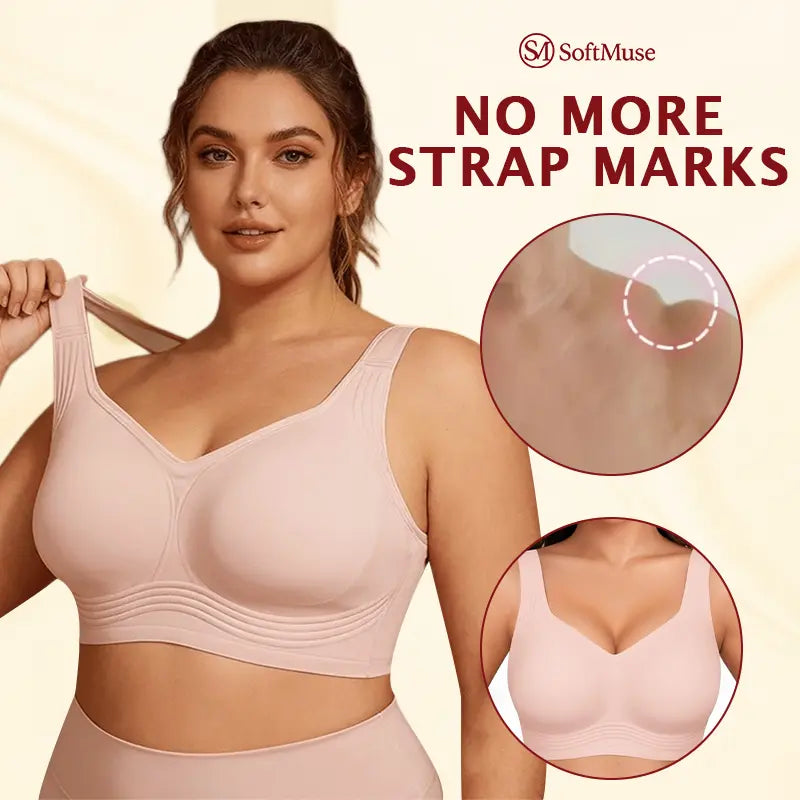 🏆Stark straffender BH | Nahtloser BH ohne Bügel für Damen 👍Schluss mit hängenden Brüsten