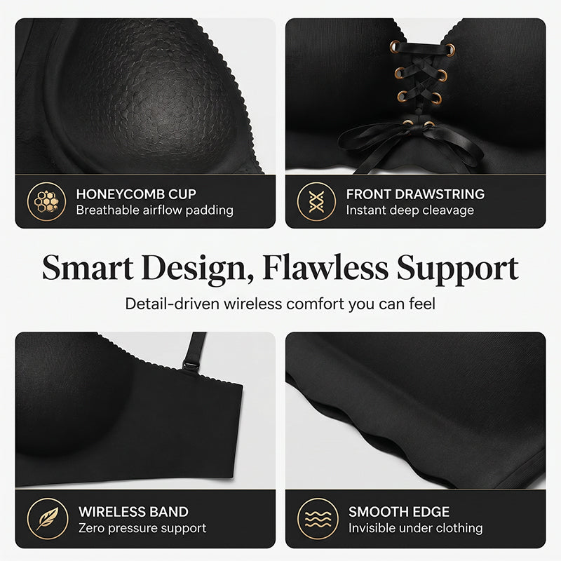 👙 Nahtloser Push-up-Stütz-BH für Damen | Sanfter Halt & nahtloses Tragegefühl ✨