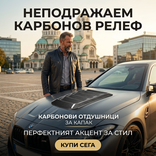 🚗Универсална декорация за вентилационния отвор на капака на колата – 2 бр. спортни капаци за въздухозаборника  🔧✨