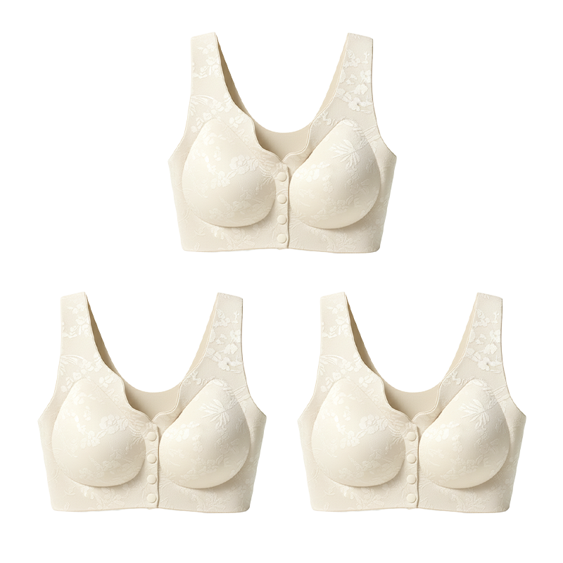 🎁1 kaufen, 1 gratis erhalten💃Bequemer, vorne zu verschließen der, bügelloser, nahtloser BH🌸