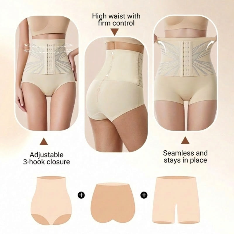 ⏰🔥Anpassbare Unterwäsche mit hoher Taille und Bauch-weg-Effekt