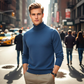 🧶 ✨ Premium Kaschmirpulli Herren Einfarbig - Weiches Wohlfühlgarn mit Moderner Passform für Business & Freizeit 👔🎯
