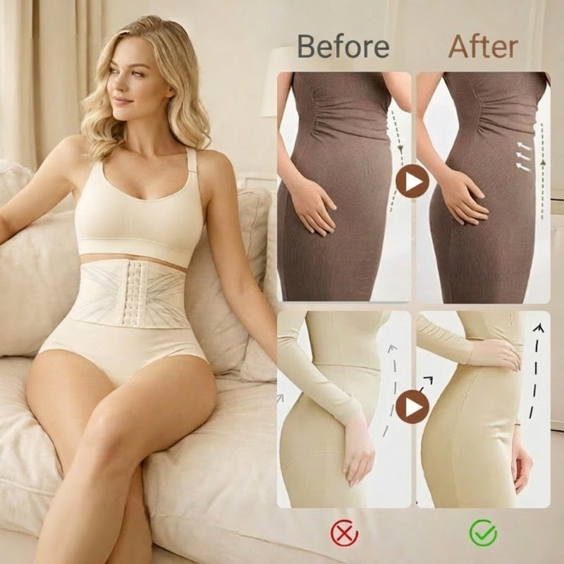 ⏰🔥Anpassbare Unterwäsche mit hoher Taille und Bauch-weg-Effekt
