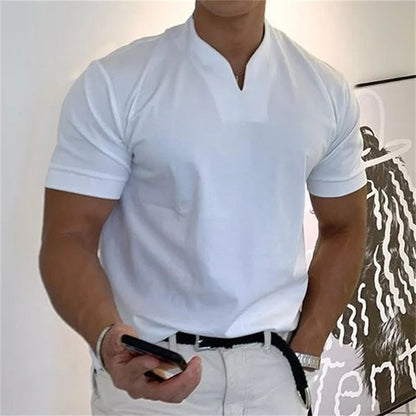 🔥👕2026 Мъжки Gentlemans Business къси ръкави фитнес къси ръкави