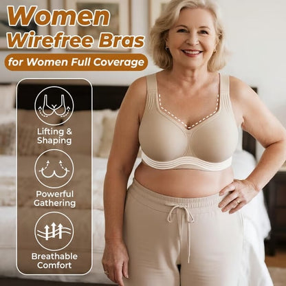 🏆Stark straffender BH | Nahtloser BH ohne Bügel für Damen 👍Schluss mit hängenden Brüsten