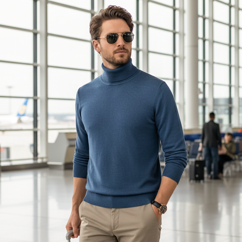 🧶 ✨ Premium Kaschmirpulli Herren Einfarbig - Weiches Wohlfühlgarn mit Moderner Passform für Business & Freizeit 👔🎯