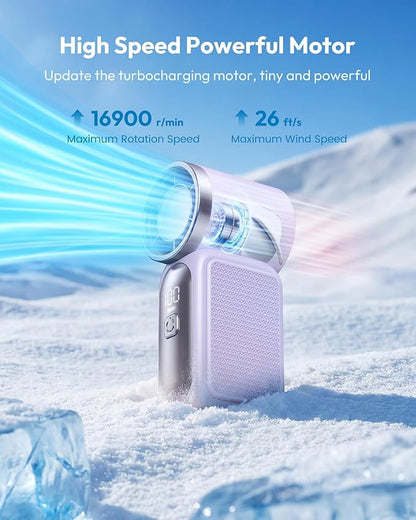 💨Мини ръчен вентилатор с LED дисплей –👍5-скоростен турбо джобен вентилатор.✨