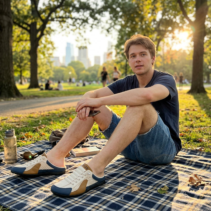 🔥👟Atmungsaktive Mesh-Hausschuhe für Herren