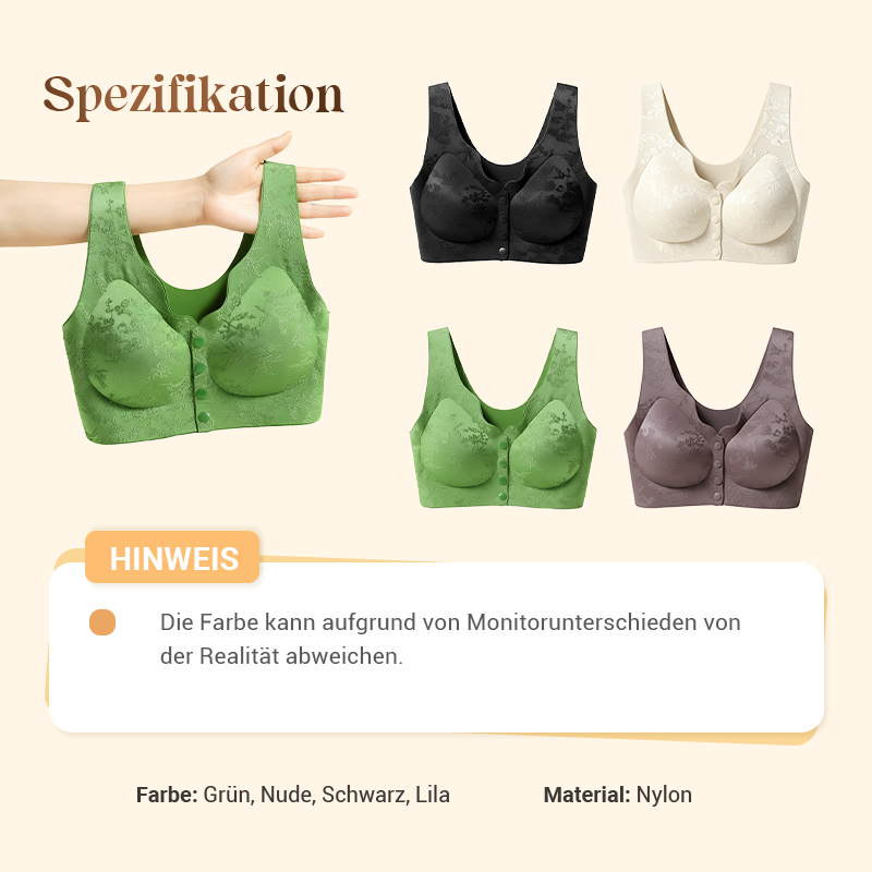 🎁1 kaufen, 1 gratis erhalten💃Bequemer, vorne zu verschließen der, bügelloser, nahtloser BH🌸