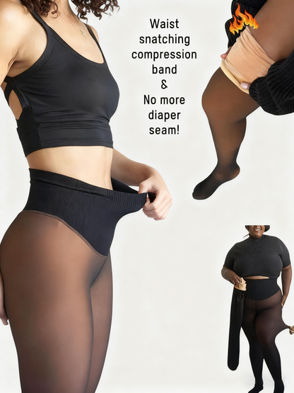 🎉❄️Heißer Verkauf 50% Rabatt!!!🎁⚡Über 50.000 Stück verkauft!❄️Fleece-Leggings mit einer Naht für eine schöne Silhouette✨✨Bleiben Sie warm. Sehen Sie gut aus. 💕