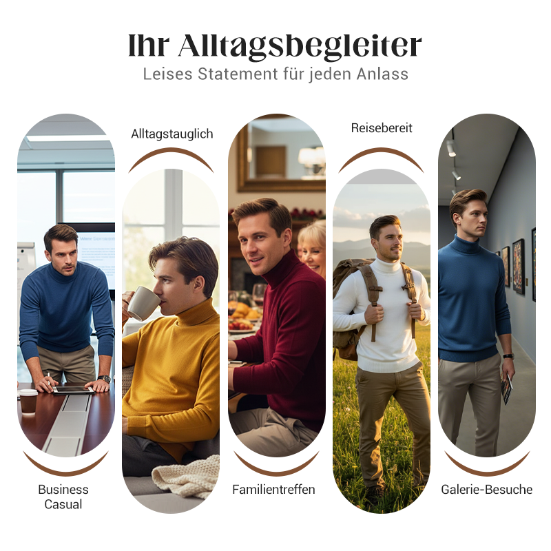 🧶 ✨ Premium Kaschmirpulli Herren Einfarbig - Weiches Wohlfühlgarn mit Moderner Passform für Business & Freizeit 👔🎯