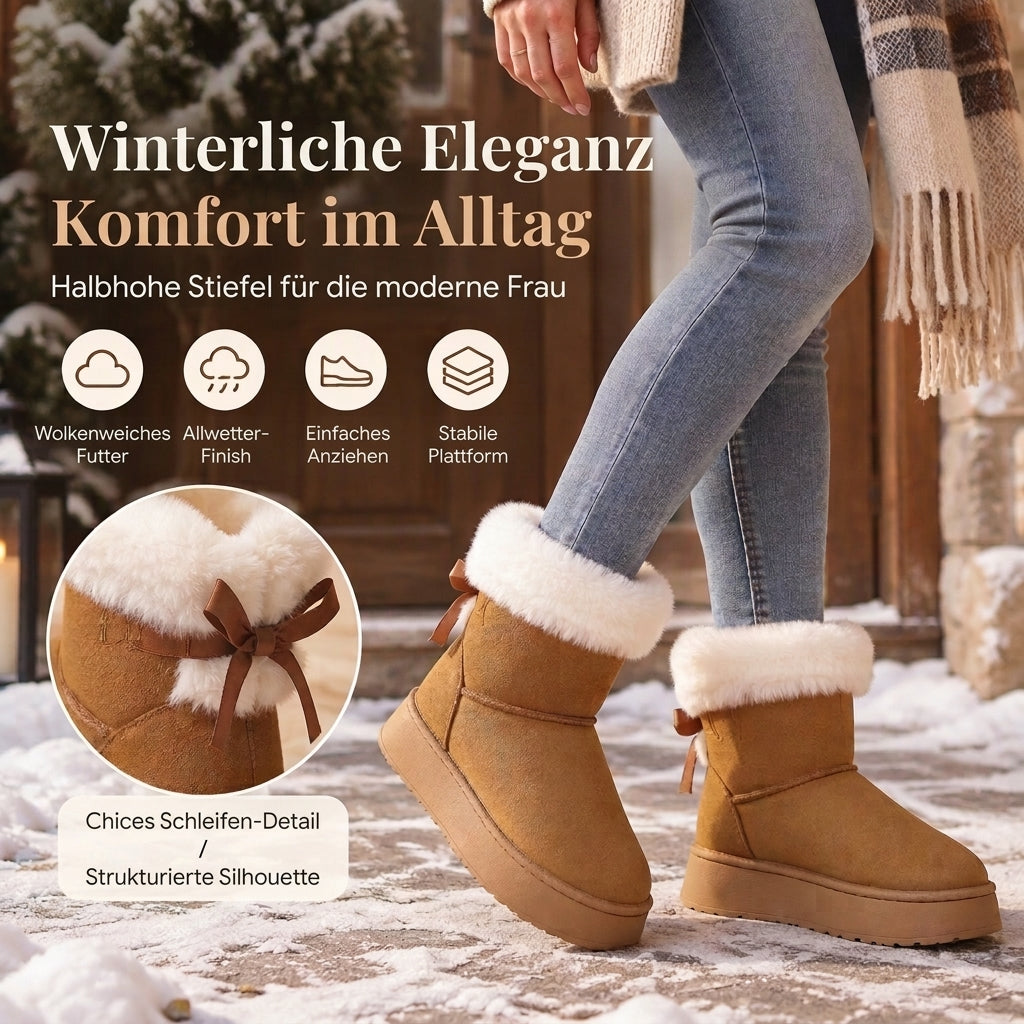 ❄️ Damen-Winter-Plateaustiefel – mittellang bis zur Wade