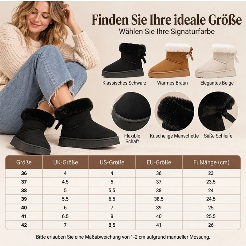 ❄️ Damen-Winter-Plateaustiefel – mittellang bis zur Wade