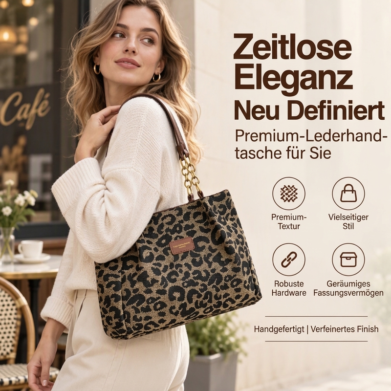 Retro-Shopper mit Leopardenmuster für Damen