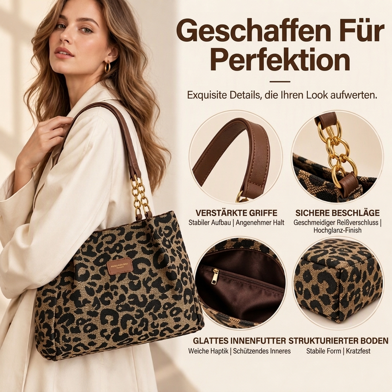 Retro-Shopper mit Leopardenmuster für Damen