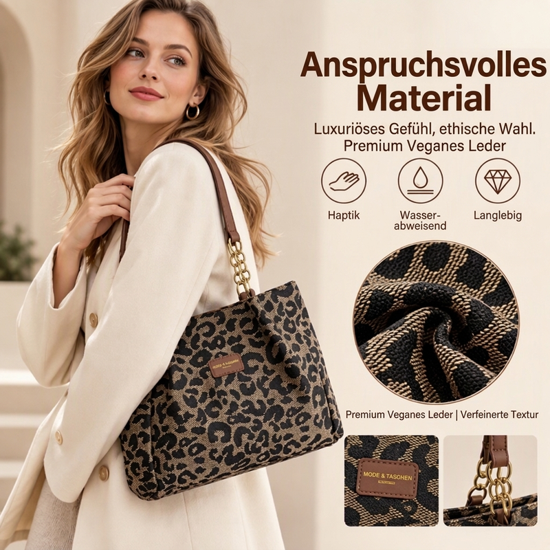 Retro-Shopper mit Leopardenmuster für Damen