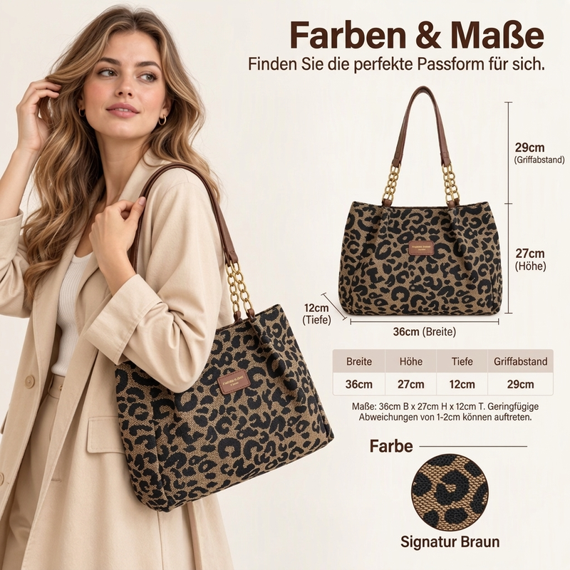 Retro-Shopper mit Leopardenmuster für Damen