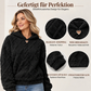 Women's Diamond Jacquard Plush Hooded Sweatshirt