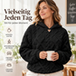Women's Diamond Jacquard Plush Hooded Sweatshirt