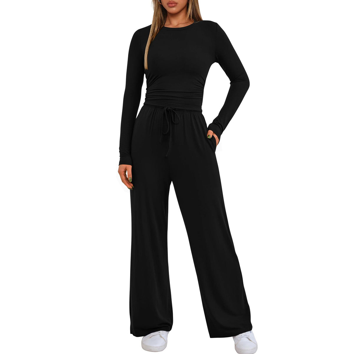 📢📢 ⏰Lässiges, langärmeliges Zweiteiler-Set für Damen – locker geschnitten (Kollektion 2026) 👚