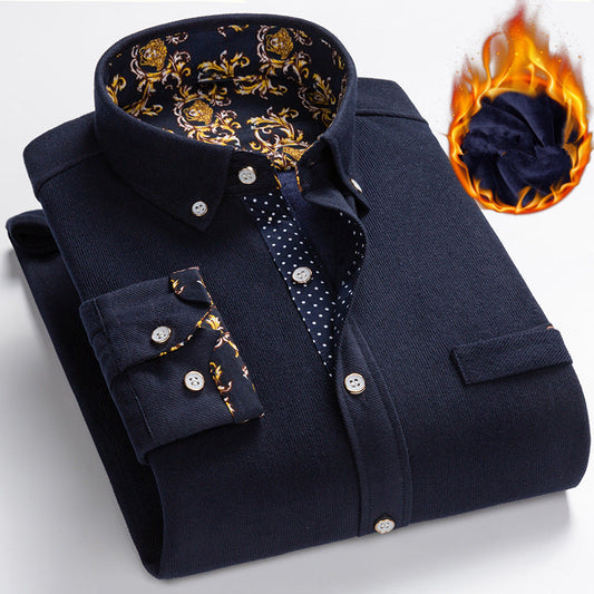 🔥✨ Herren Samtgewebe Hemd - Elegante Struktur mit Atmungsaktivem Tragekomfort für Business & Freizeit 🌟💼