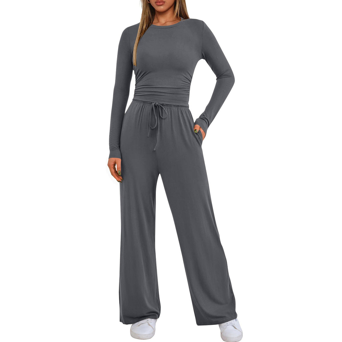 📢📢 ⏰Lässiges, langärmeliges Zweiteiler-Set für Damen – locker geschnitten (Kollektion 2026) 👚