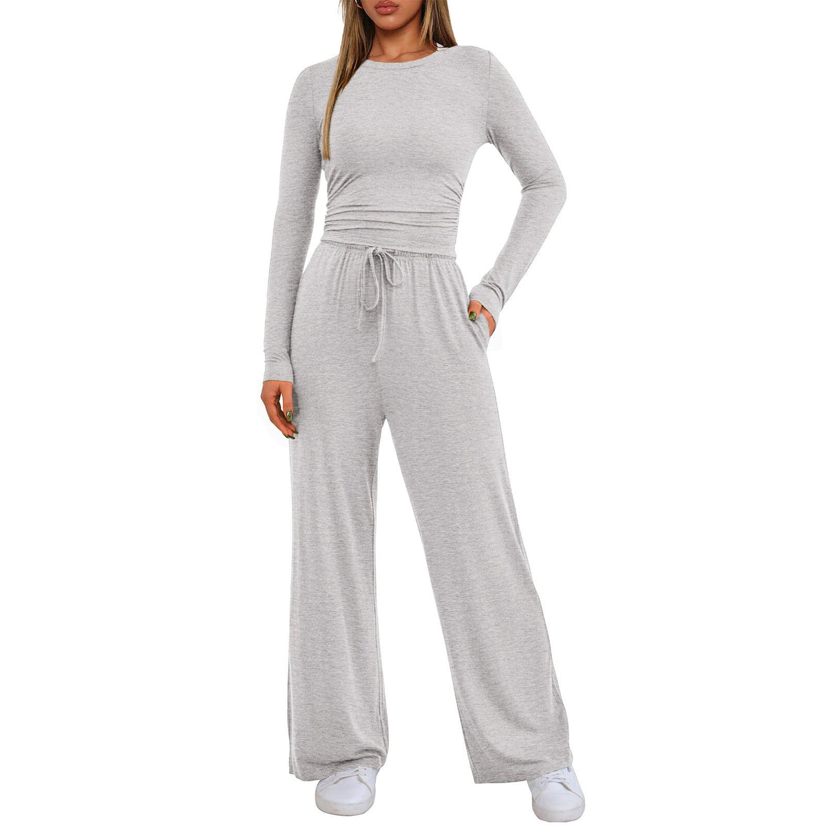 📢📢 ⏰Lässiges, langärmeliges Zweiteiler-Set für Damen – locker geschnitten (Kollektion 2026) 👚
