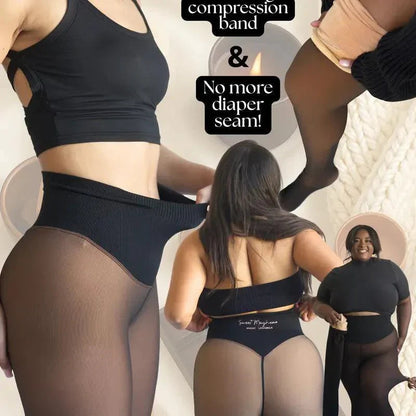 🎉❄️Heißer Verkauf 50% Rabatt!!!🎁⚡Über 50.000 Stück verkauft!❄️Fleece-Leggings mit einer Naht für eine schöne Silhouette✨✨Bleiben Sie warm. Sehen Sie gut aus. 💕