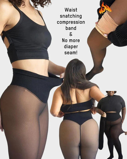 🎉❄️Heißer Verkauf 50% Rabatt!!!🎁⚡Über 50.000 Stück verkauft!❄️Fleece-Leggings mit einer Naht für eine schöne Silhouette✨✨Bleiben Sie warm. Sehen Sie gut aus. 💕