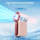 💨Мини ръчен вентилатор с LED дисплей –👍5-скоростен турбо джобен вентилатор.✨