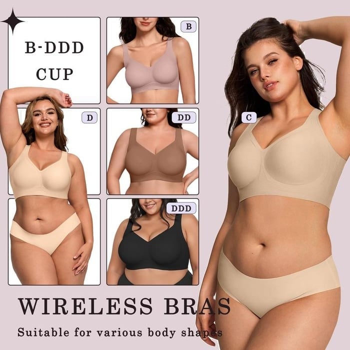 🏆Stark straffender BH | Nahtloser BH ohne Bügel für Damen 👍Schluss mit hängenden Brüsten