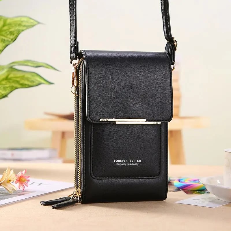 🌧️Wasserabweisend👜 Touchscreen-Crossbody-Tasche – Wasserabweisendes PU-Leder ✨