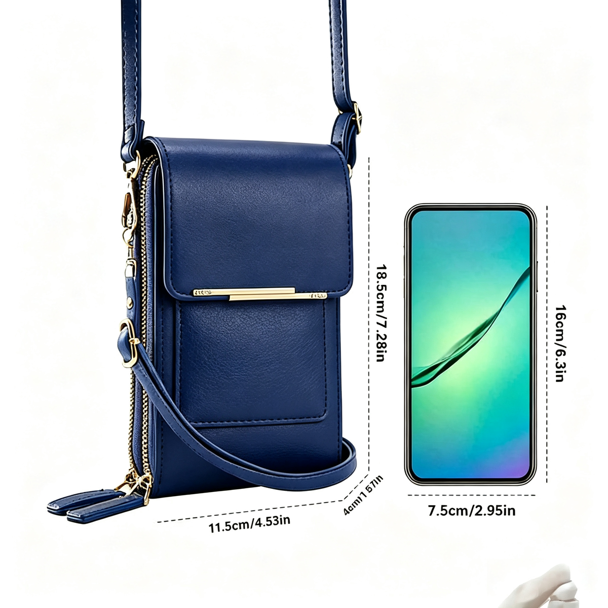 🌧️Wasserabweisend👜 Touchscreen-Crossbody-Tasche – Wasserabweisendes PU-Leder ✨