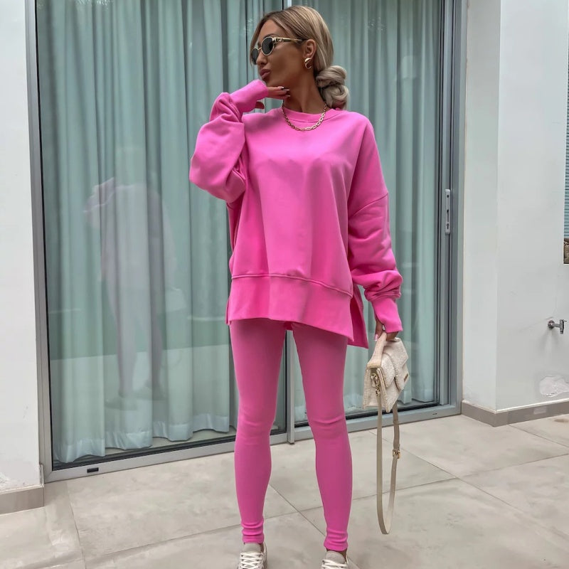 ✨2-teiliges Set aus langärmligem bedrucktem Sweatshirt und Leggings für Damen✨